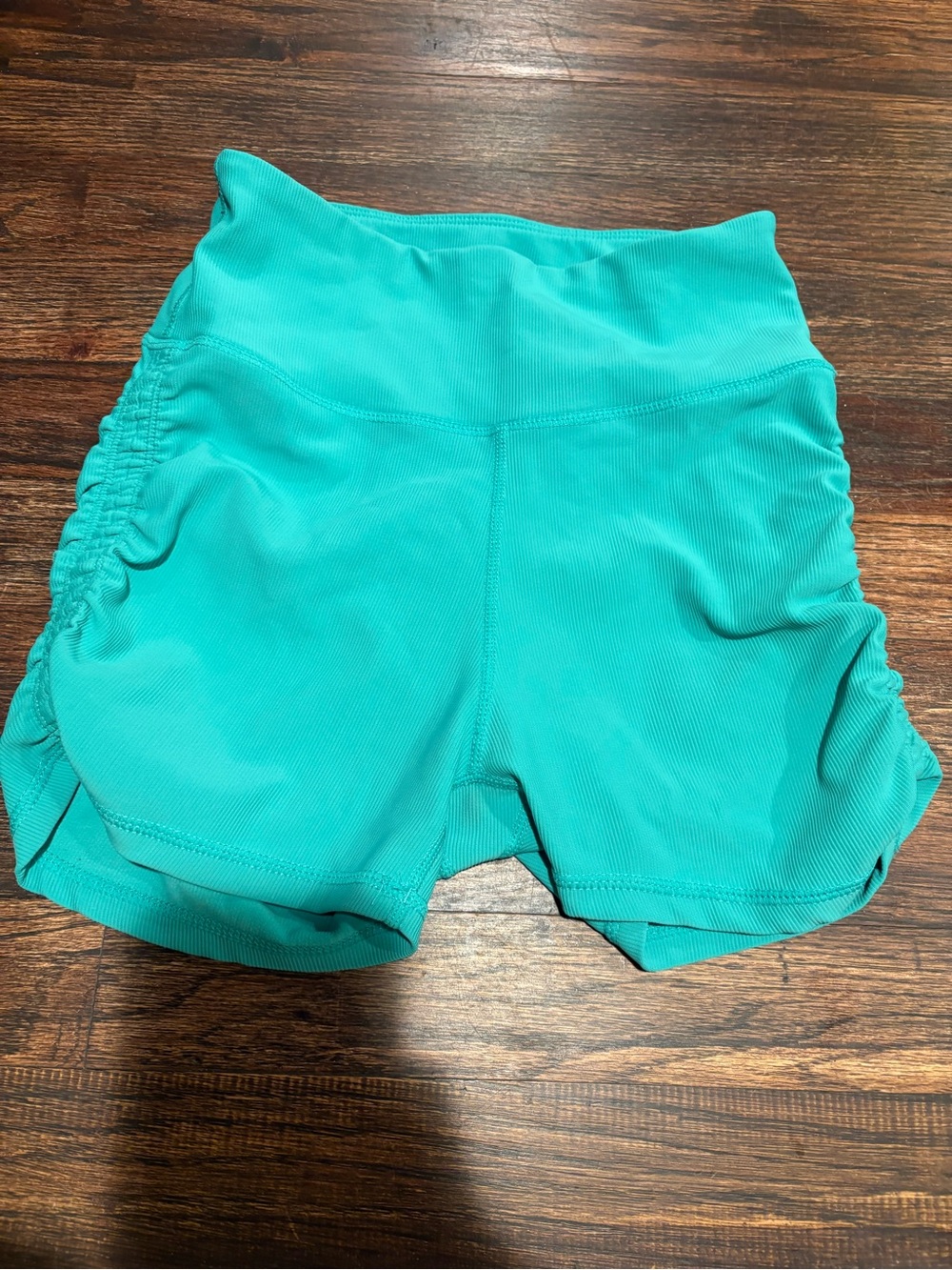 Wilo High-Waist Teal Women’s Active Shorts